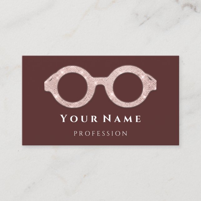 100 Optische Rose Augenpflegelbrille Visitenkarte (Vorderseite)