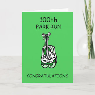 100. Park Run Herzlichen Glückwunsch Karte