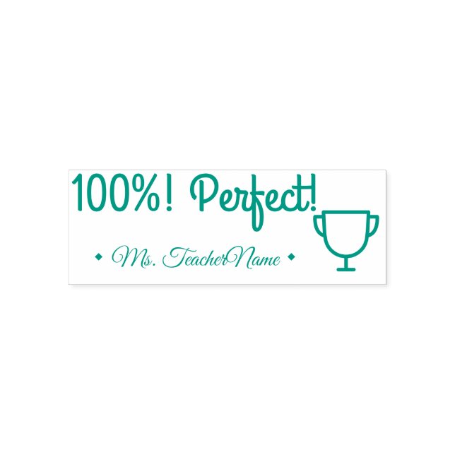 "100%! Perfekt!" Briefmarke für die Kennzeichnung  Permastempel (Design)