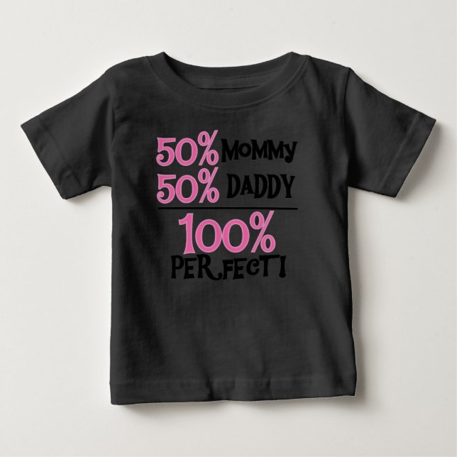 100 % perfekt rosa baby t-shirt (Vorderseite)