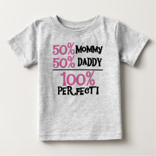 100 % perfekt rosa baby t-shirt