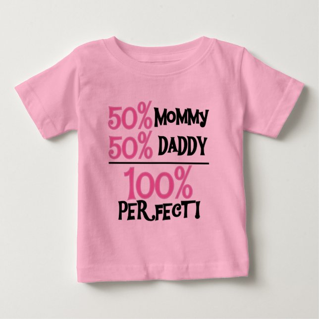 100% perfekt - rosa Hemden und Geschenke Baby T-shirt (Vorderseite)