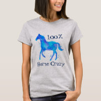 100% Pferd Crazy Wasserfarbenpferd
