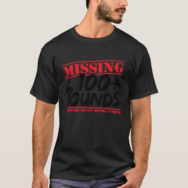 100 Pfund Verlust Bariatrische Operation Gewicht L T-Shirt (Vorderseite)