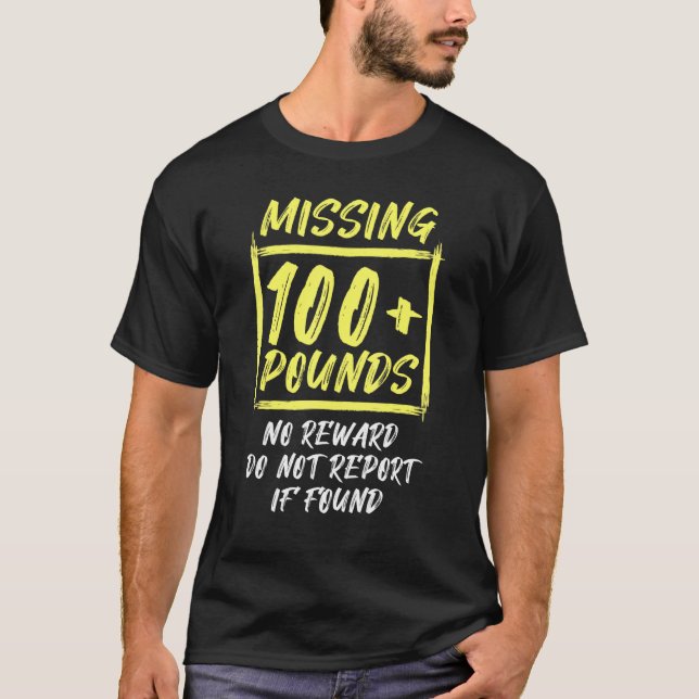 100 Pfund Verlust Bariatrische Operation Gewicht L T-Shirt (Vorderseite)