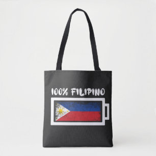 100 % philippinische Flagge Tasche