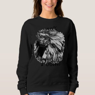 100 Poodle B& W Sweatshirt