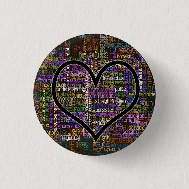 100 positive Wörter Button (Vorderseite)