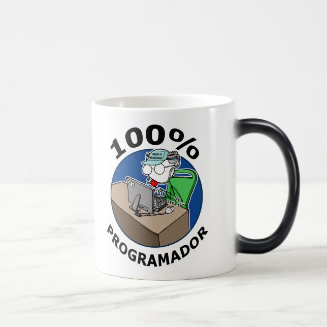 100% Programmierer Verwandlungstasse (Rechts)