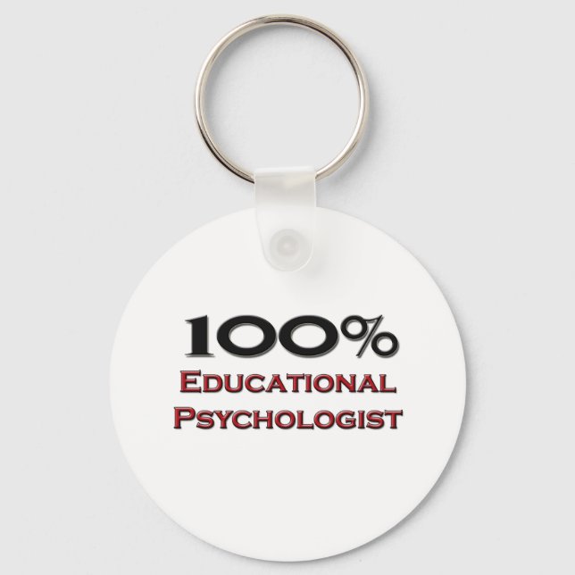 100 Prozent Bildungspsychologe Schlüsselanhänger (Vorderseite)