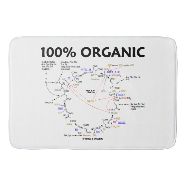 100 Prozent Bio Krebs Zyklus TCAC Badematte (Vorderseite)