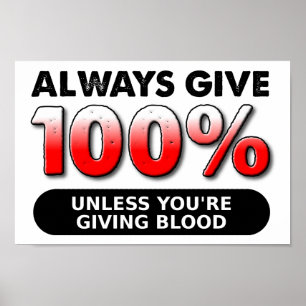 100 Prozent des Blut-lustigen Plakats Poster