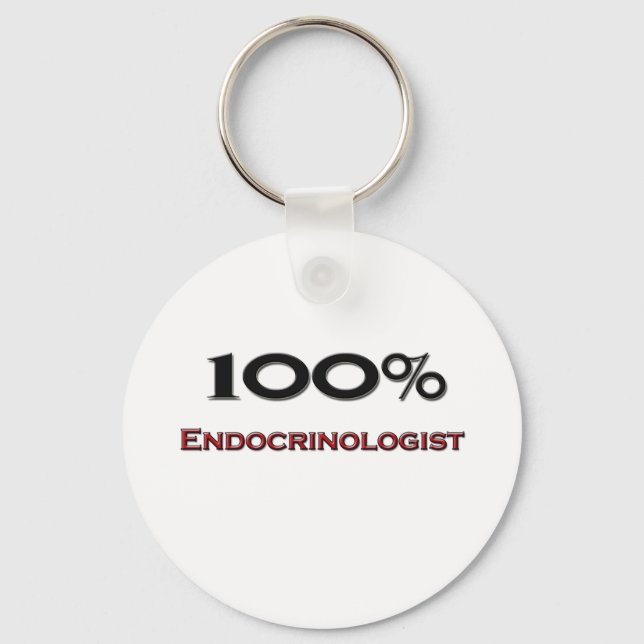100 Prozent Endokrinologe Schlüsselanhänger (Vorderseite)