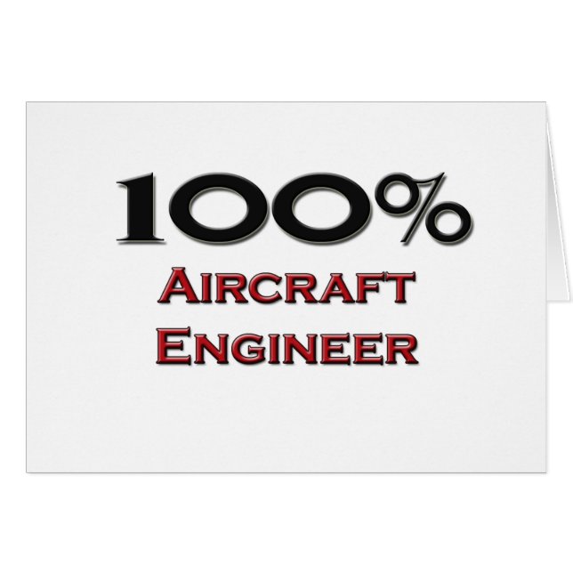 100 Prozent-Flugzeug-Ingenieur (Vorderseite (Horizontal))