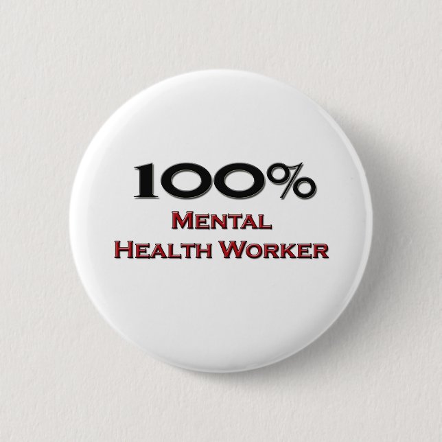 100 Prozent-Gesundheits-Arbeitskraft Button (Vorderseite)
