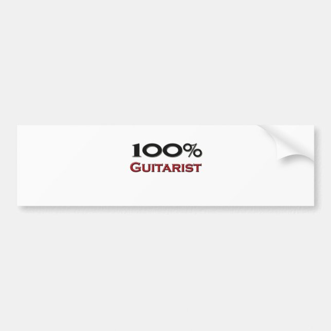 100 Prozent-Gitarrist Autoaufkleber (Vorne)