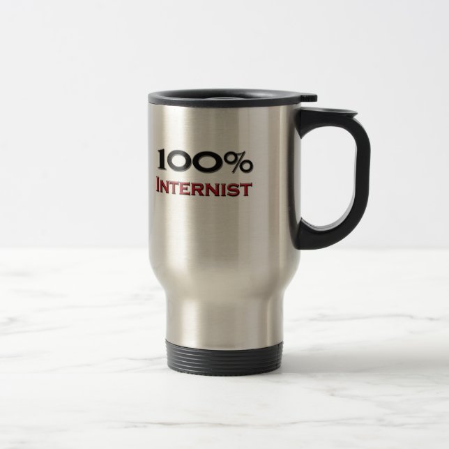 100 Prozent-Internist Reisebecher (Rechts)