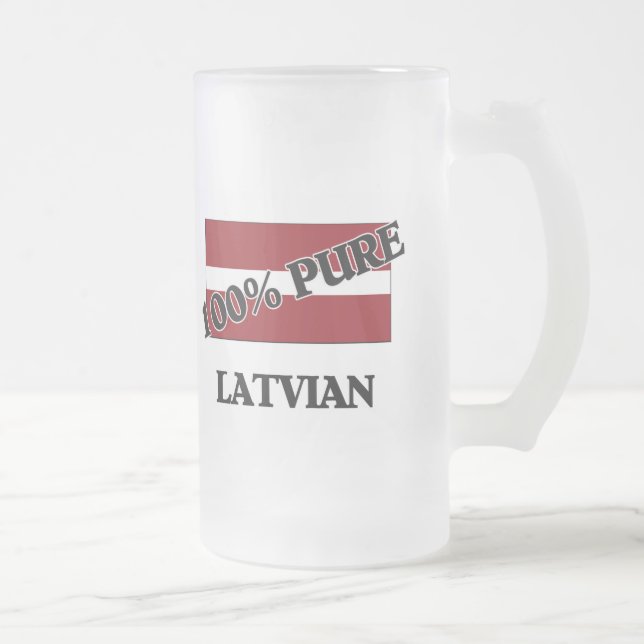 100 Prozent LATVIAN Mattglas Bierglas (Rechts)