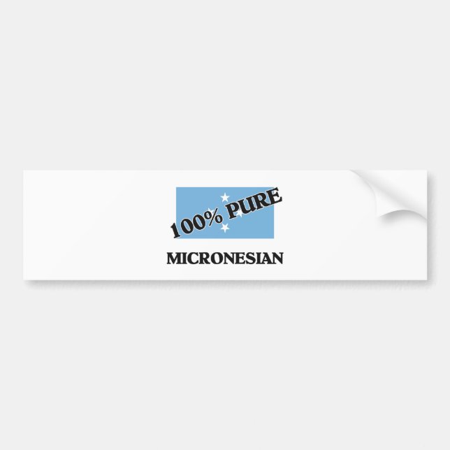 100 Prozent MIKRONESISCH Autoaufkleber (Vorne)