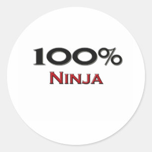 100 Prozent Ninja Runder Aufkleber