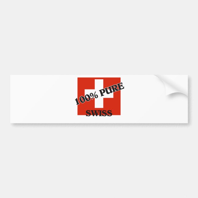 100 Prozent SCHWEIZER Autoaufkleber (Vorne)