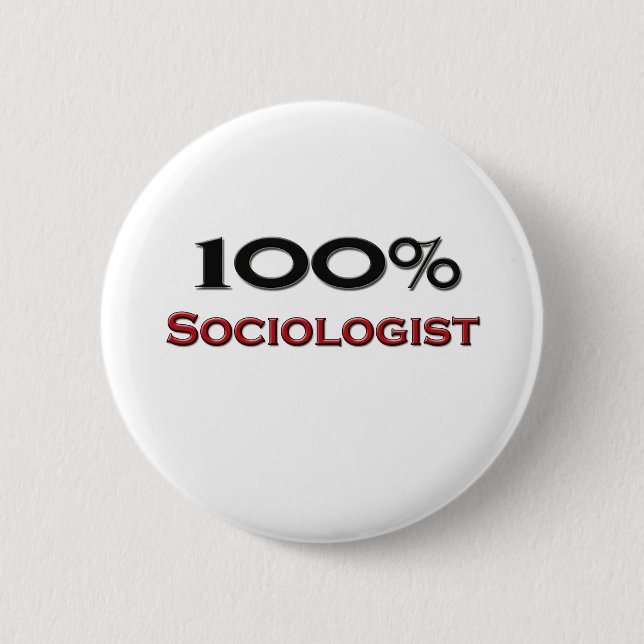 100 Prozent-Soziologe Button (Vorderseite)