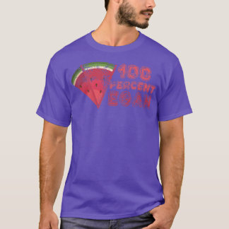 100 Prozent Vegan Sommerbrunnen Wassermelone Lover T-Shirt