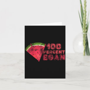 100 Prozent veganer Sommer Wassermelone Fruchtlieb Karte