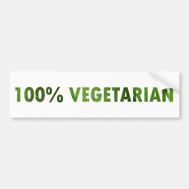 100 PROZENT-VEGETARIER AUTOAUFKLEBER (Vorne)