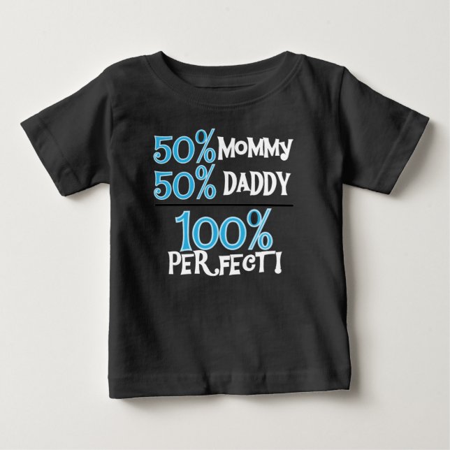 100 Prozent vervollkommnen Blau Baby T-shirt (Vorderseite)