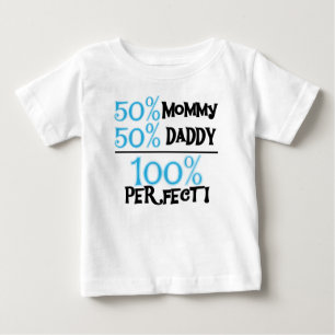 100 Prozent vervollkommnen Blau Baby T-shirt