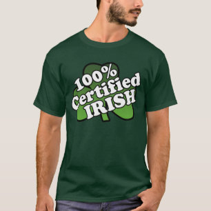 100 Prozent zugelassener irischer grüner T - Shir T-Shirt