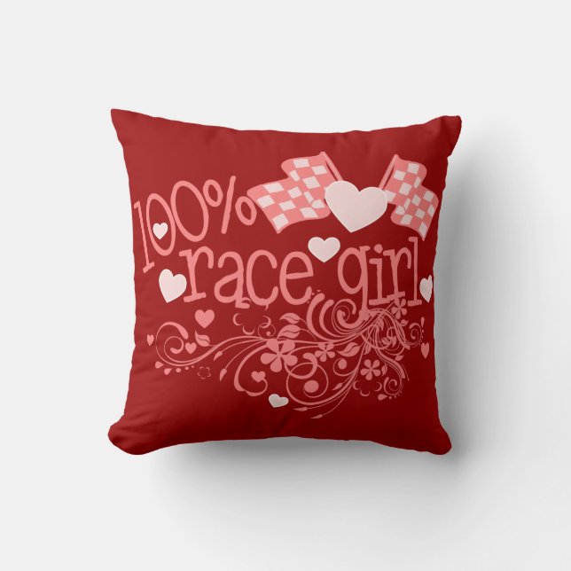 100 % Race Girl Design Kissen (Vorderseite)