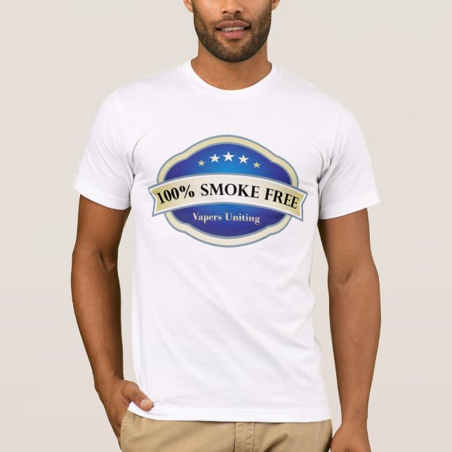 100% Rauch gibt, Vapers Vereinigen frei T-Shirt (Vorderseite)