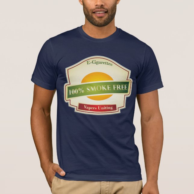 100% Rauch gibt, Vapers Vereinigen frei T-Shirt (Vorderseite)