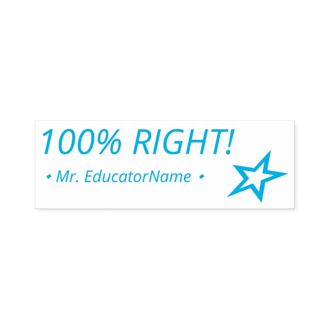 "100% RECHT!" + Name des benutzerdefinierten Lehre Permastempel (Design)