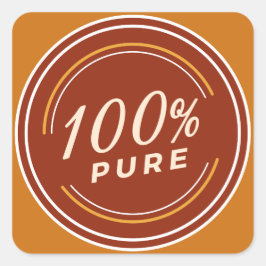 100 % reine Produktqualität Quadratischer Aufkleber