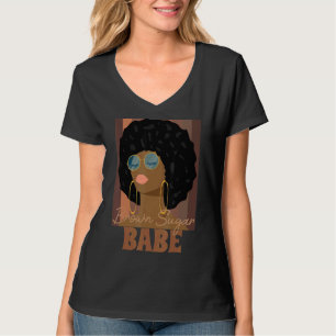 100 reiner brauner Zucker Babe Melanin T-Shirt