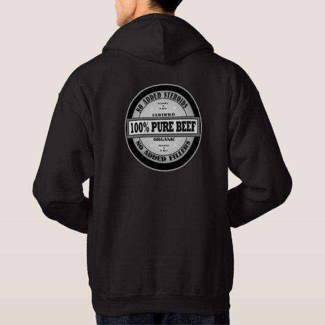 100% reines Rindfleisch Hoodie (Rückseite)