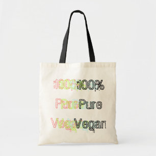 100% reines veganes - bunt tragetasche
