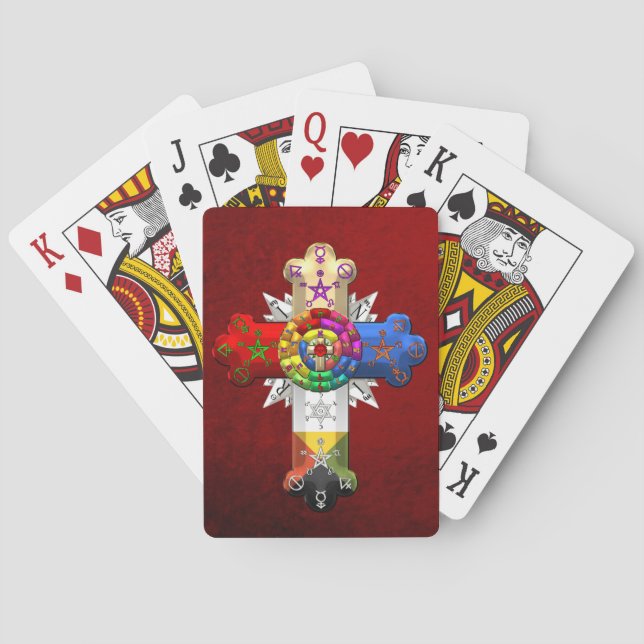 [100] Rosy Cross (Rose Croix) Spielkarten (Rückseite)