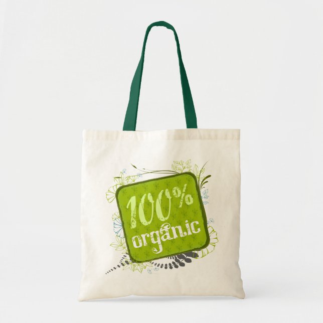 100% Sac fourre-tout d'épicerie en toile bio (Devant)