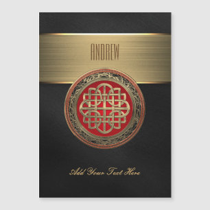 [100] Sacred Celtic Gold Knot Cross Magnetkarte