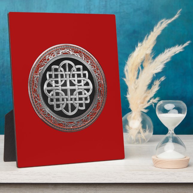 [100] Sacred Celtic Silver Knot Cross Fotoplatte (Seite)