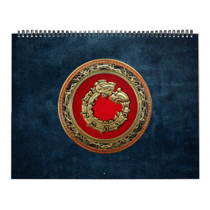 [100] Schlangengott Quetzalcoatl [Gold] Kalender