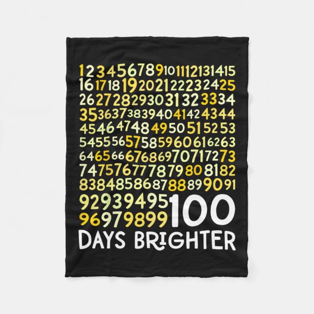 100. Schullehrer 100 Tage Bronze-Mathe Fleecedecke (Vorderseite)