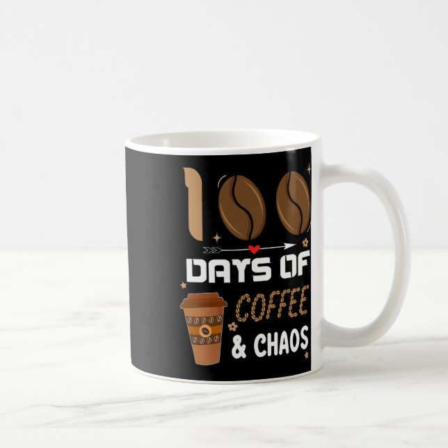 100. Schullehrer 100 Tage Kaffee und Kaffeetasse (Rechts)