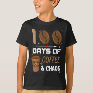 100. Schullehrer 100 Tage Kaffee und T-Shirt