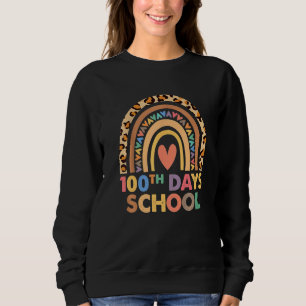 100. Schullehrer 100 Tage klüger Rainb Sweatshirt