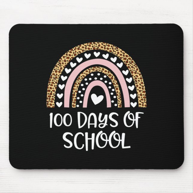 100. Schullehrer 100 Tage klüger Regen Mousepad (Vorne)